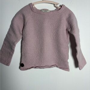 Pink Long Sleeve merino wool Sweater